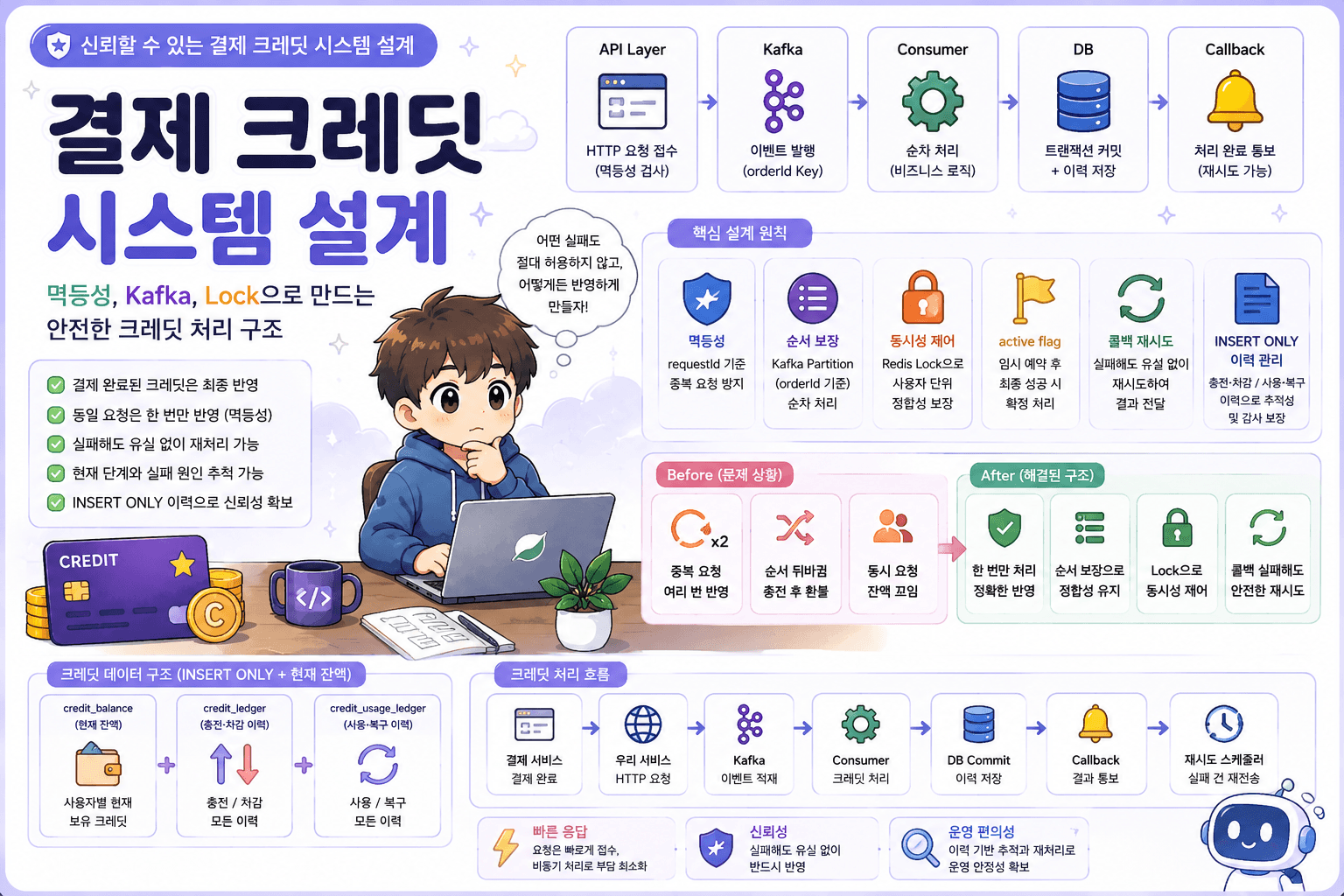 결제 크레딧 시스템 - 성공 응답보다 최종 상태를 먼저 설계한 이유